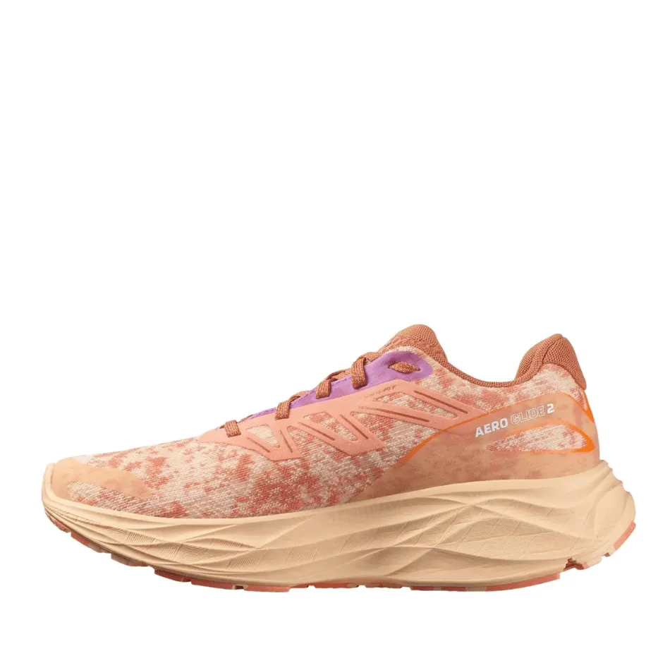 Salomon Women's Aero Glide 2 Running Shoes in Spice Route/Peach Quartz/Fresh Salmon