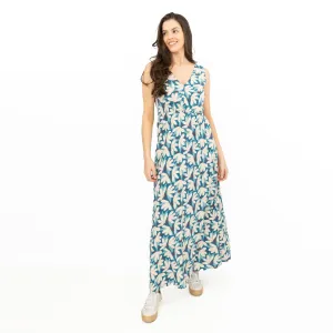 Seasalt Womens Polmanter Floral Blue Jersey Dress