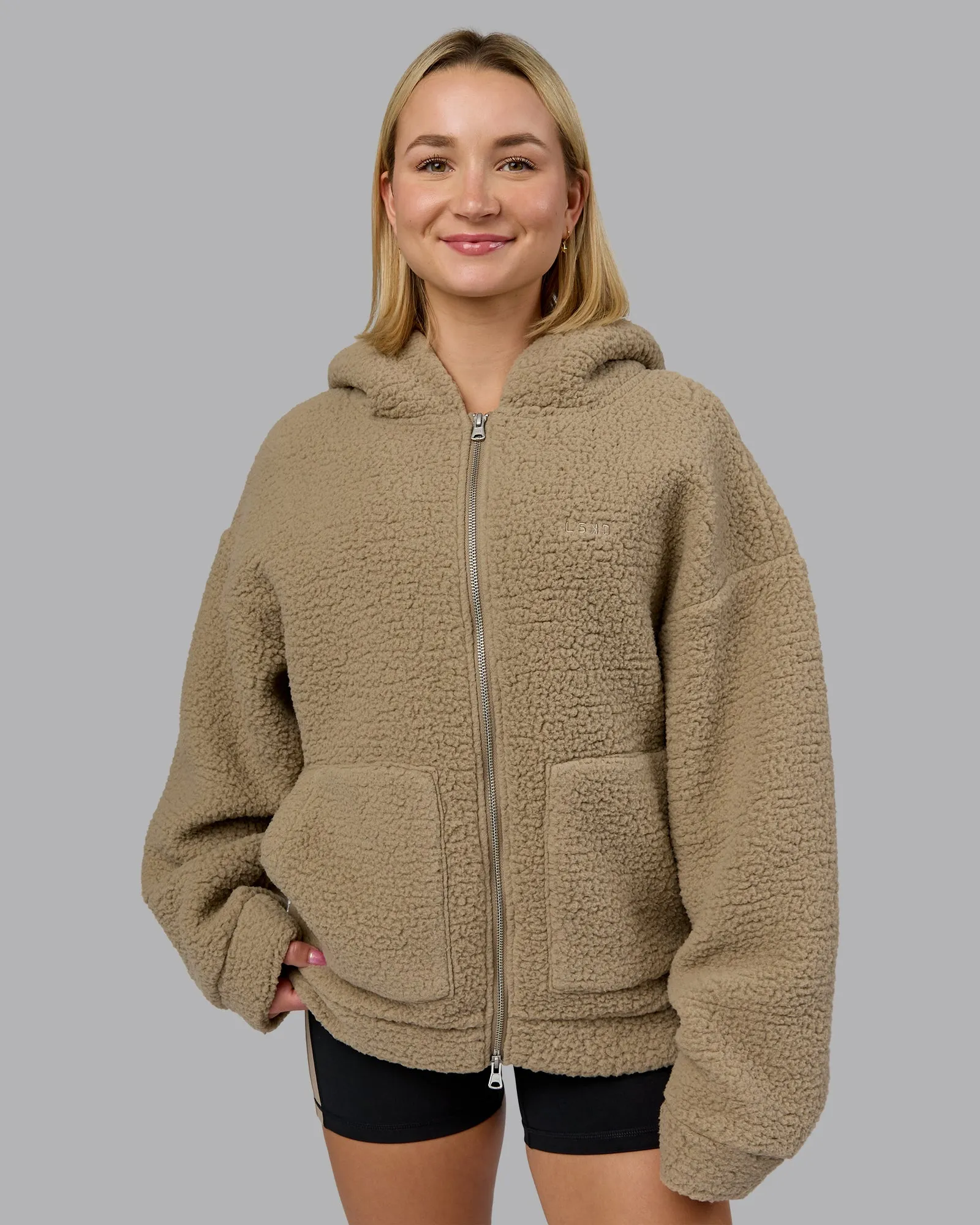 Sherpa Oversized Jacket - Greige