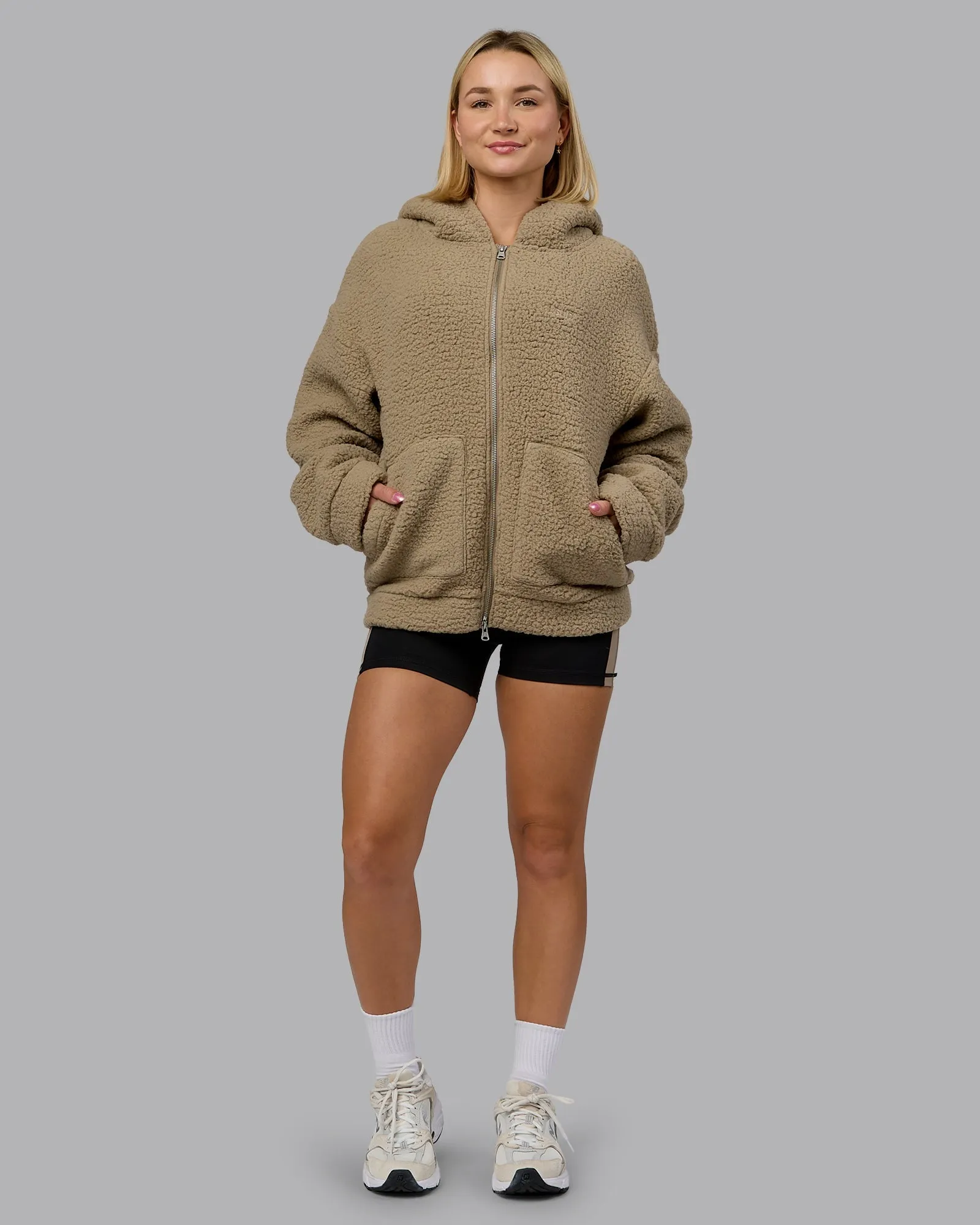 Sherpa Oversized Jacket - Greige