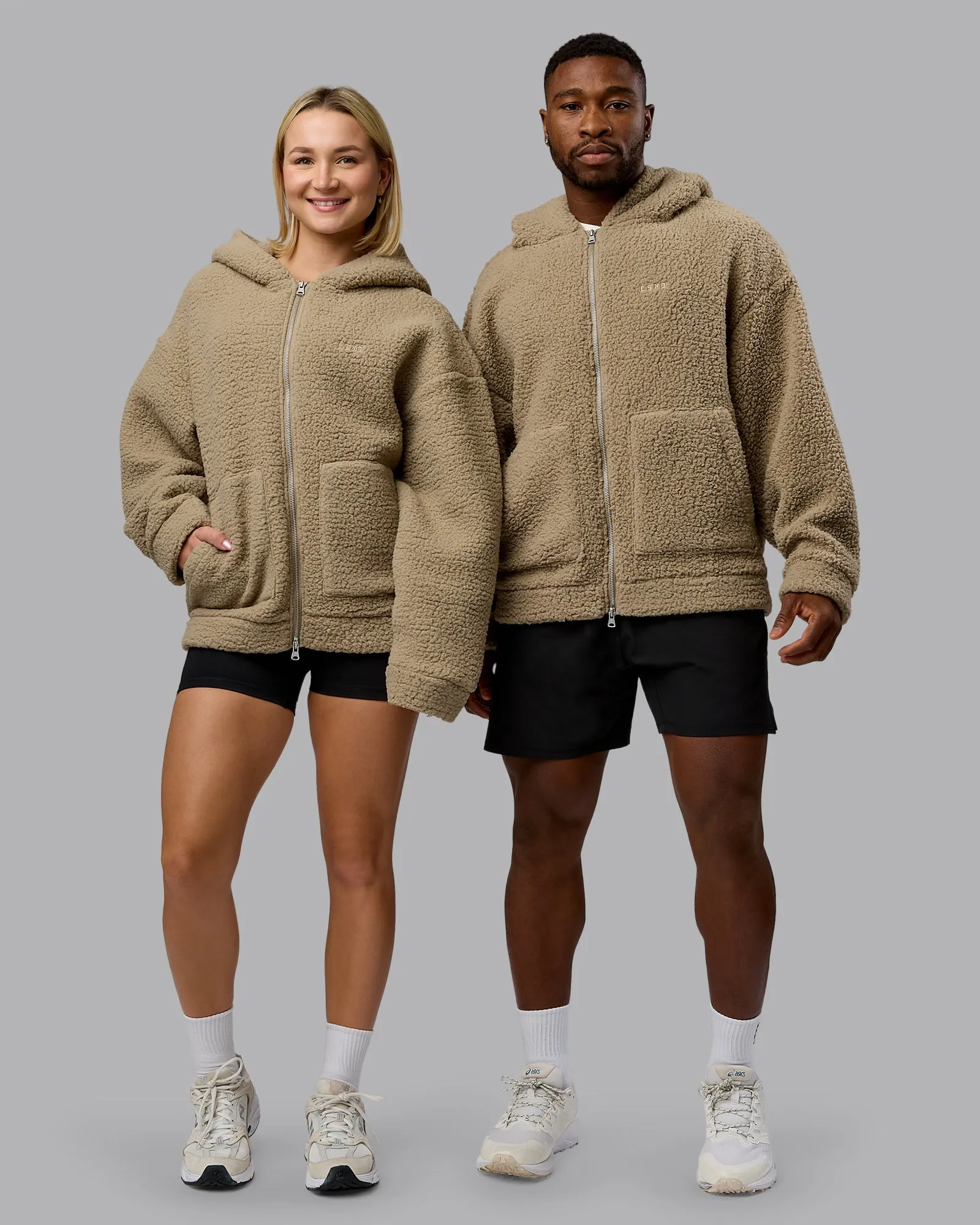 Sherpa Oversized Jacket - Greige
