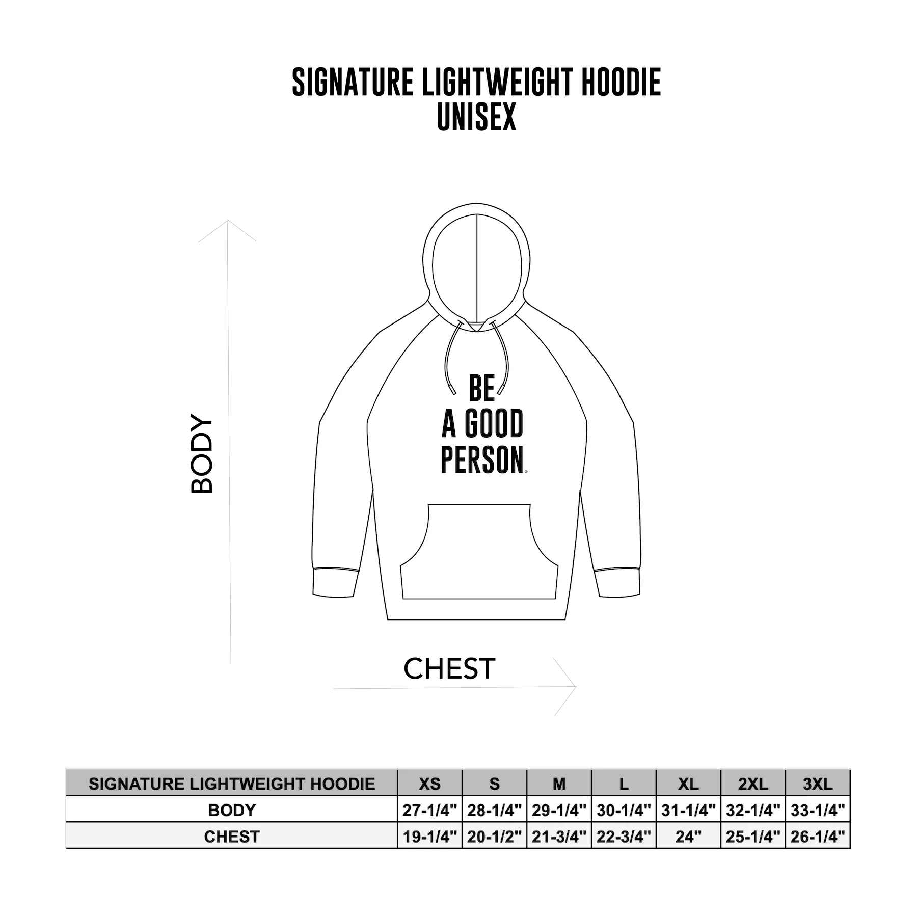 Signature Lightweight Hoodie - Black