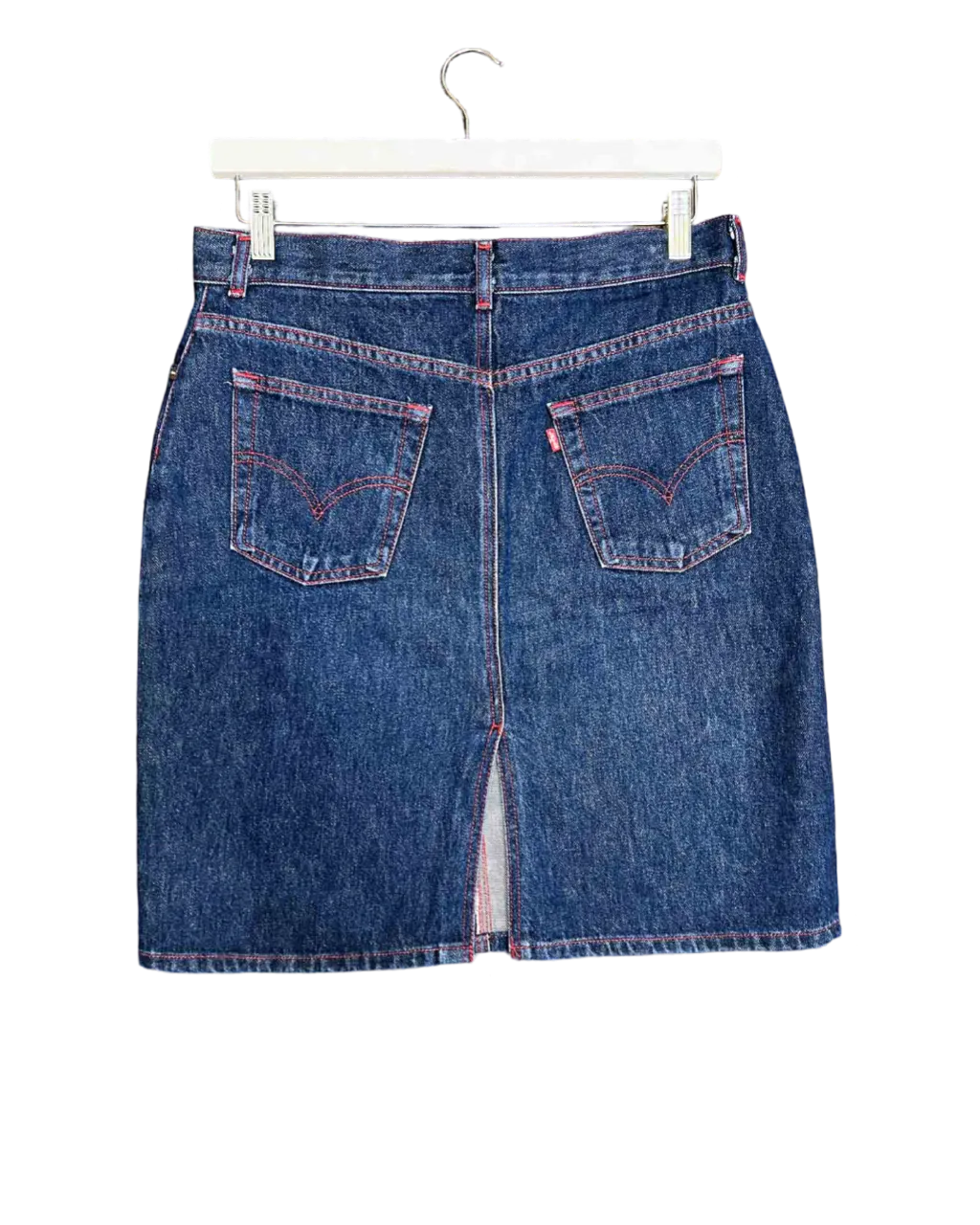 Size 32 (14) | Levi's Dark Blue Denim Knee Length Skirt