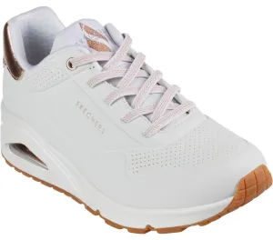 Skechers 155196 Uno Shimmer Away Womens Lace Up Trainer