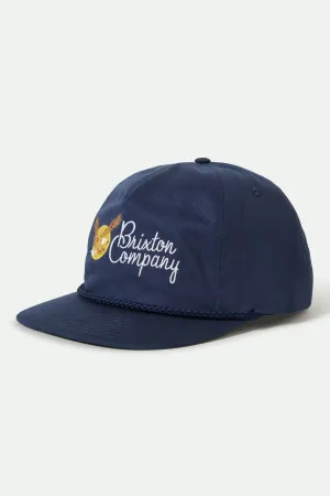Soar Snapback - Washed Navy Brixton