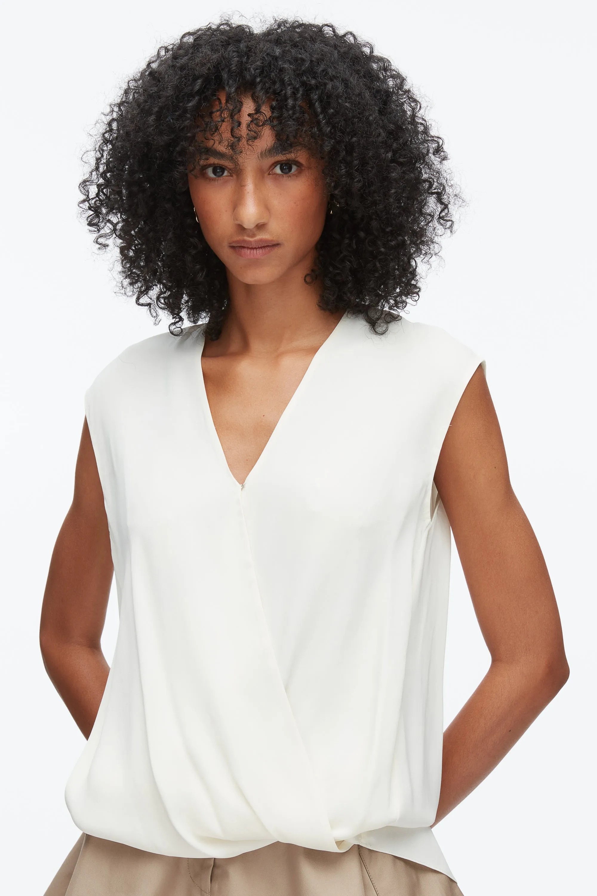 Soft Drape Sleeveless Blouse