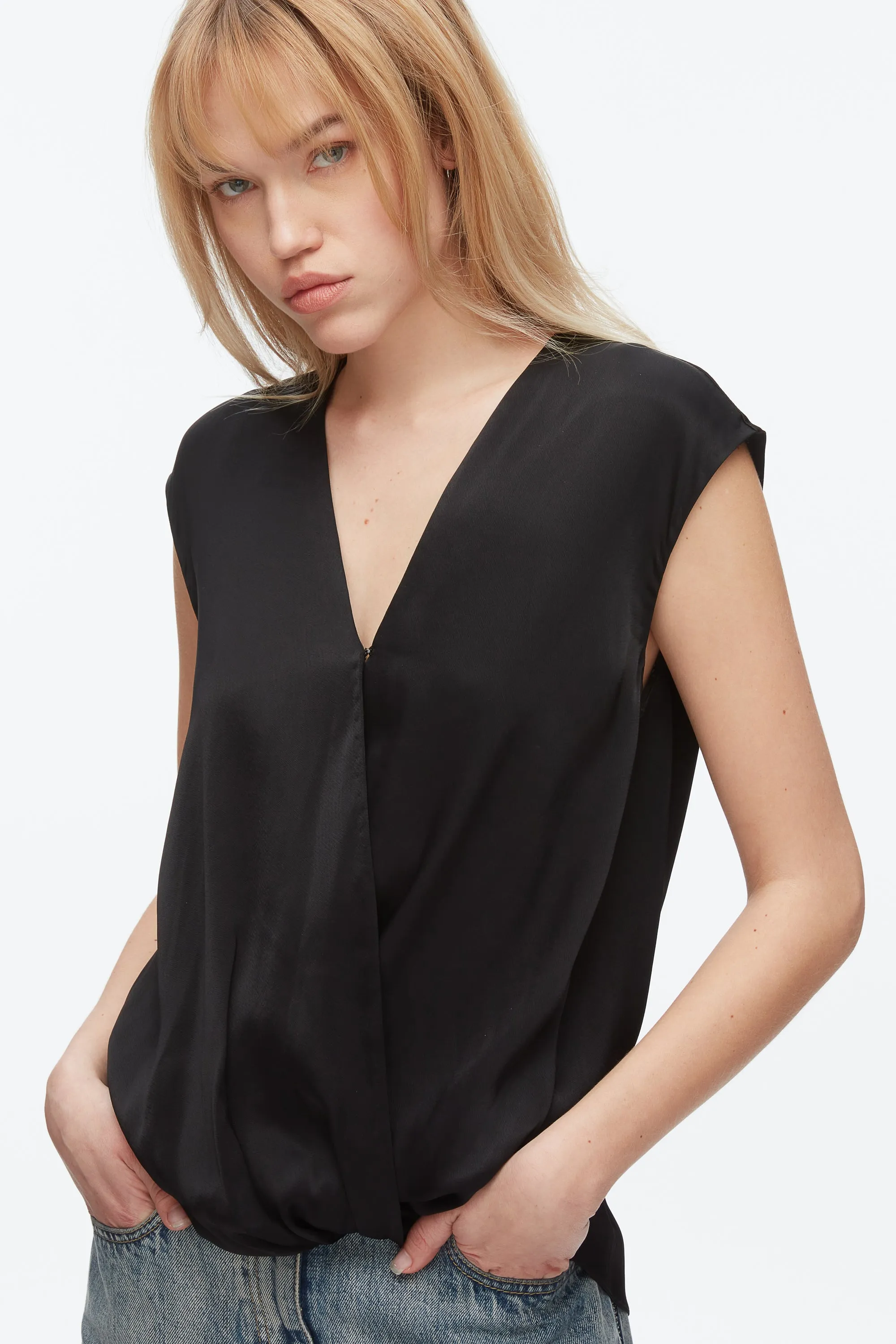 Soft Drape Sleeveless Blouse