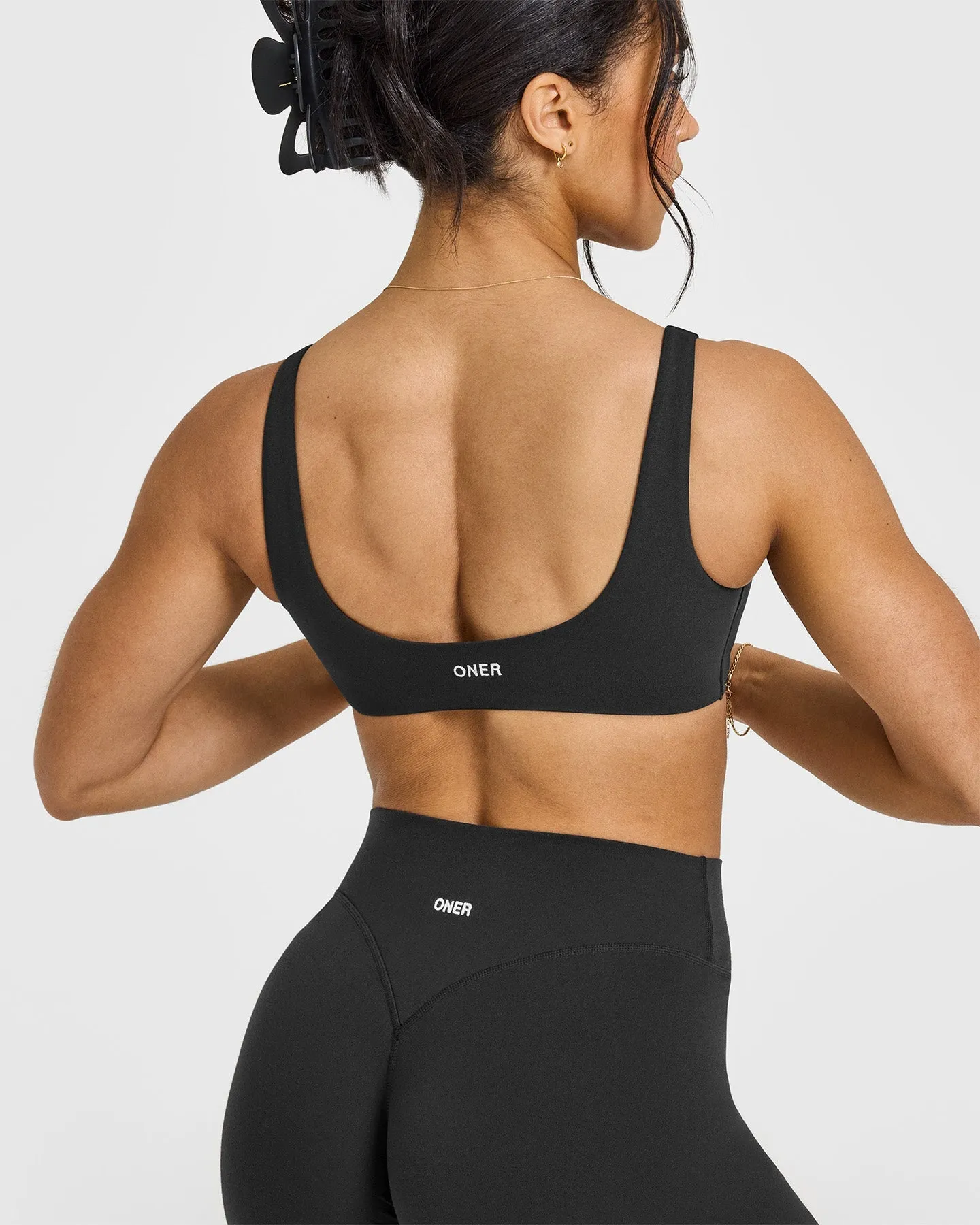 SoftMotion Scoop Back Bralette | Soft Black