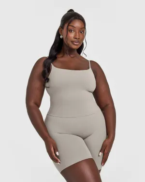 SoftMotion Strappy Mid Vest with Built in Bra Shelf | Warm Sand