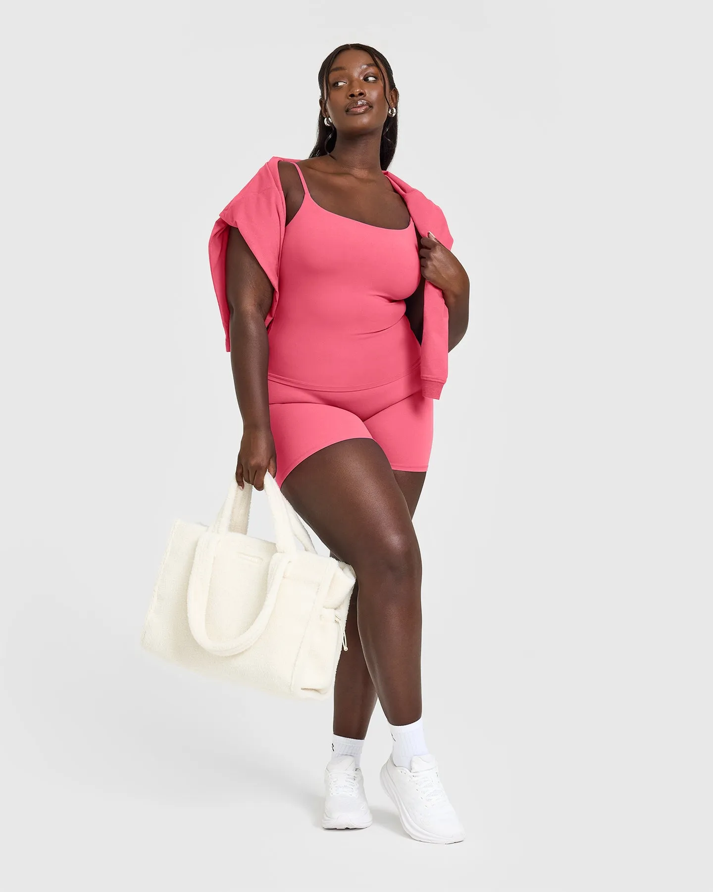 SoftMotion Strappy Vest with Built in Bra Shelf | Dark Velvet Pink