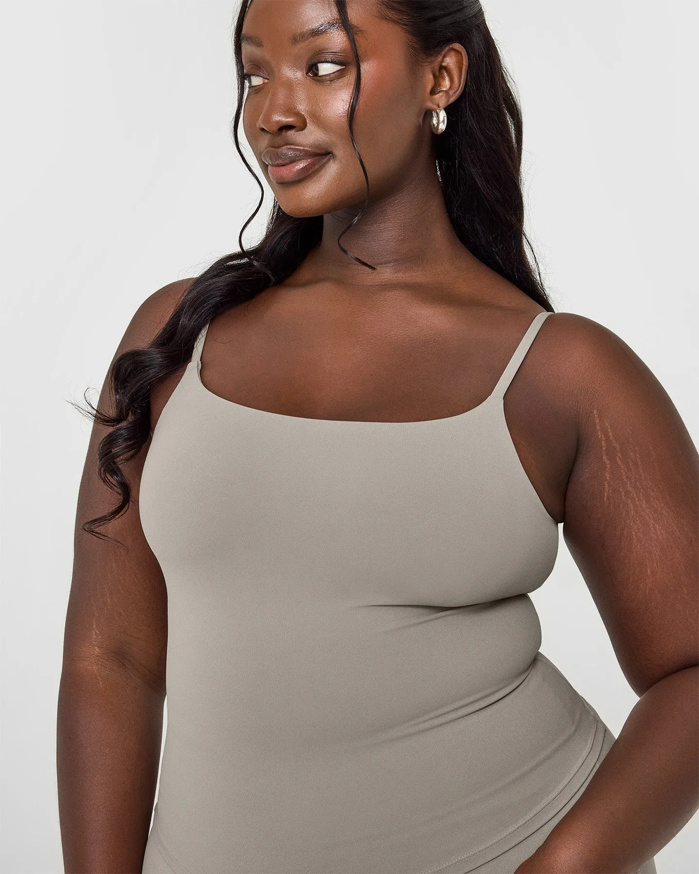 SoftMotion Strappy Vest with Built in Bra Shelf | Warm Sand