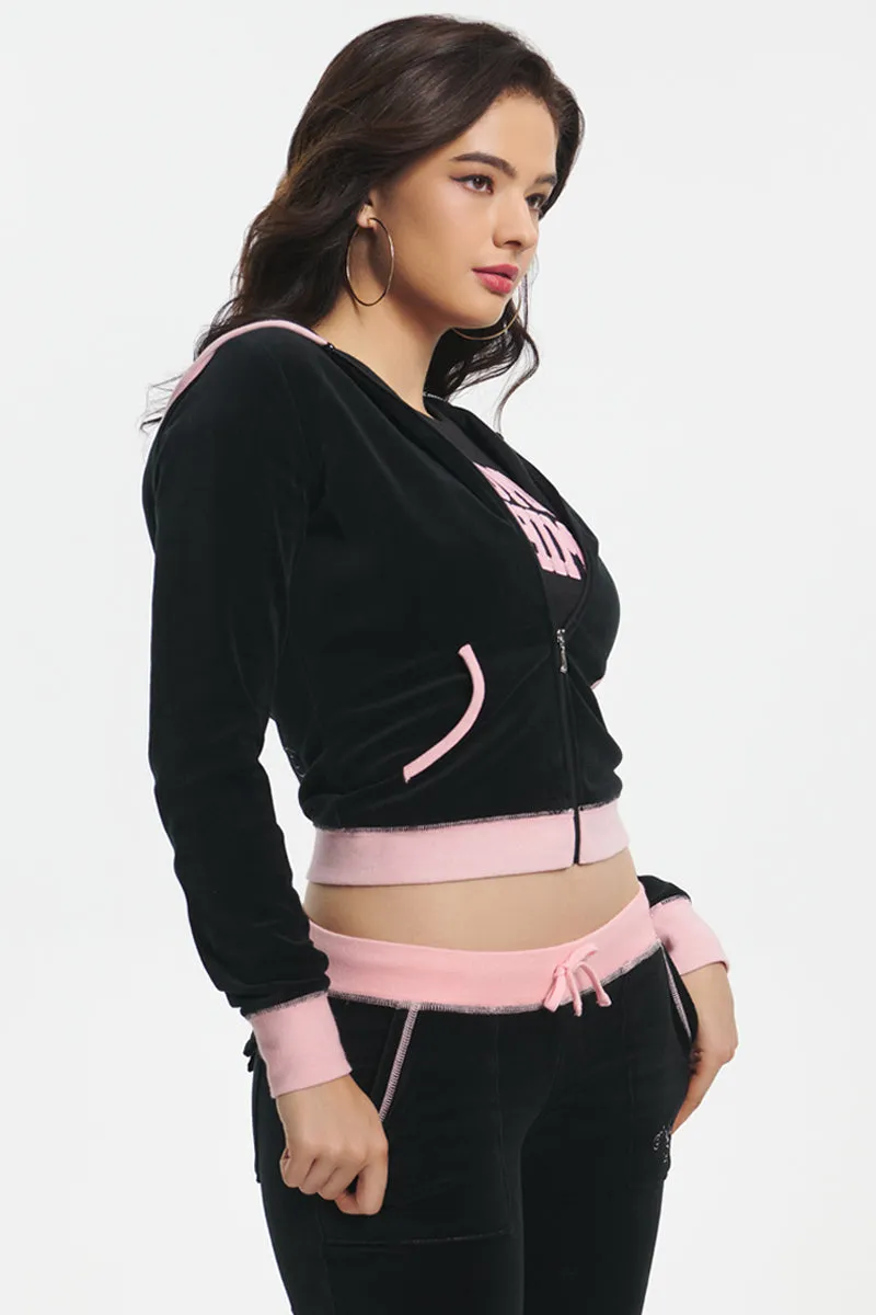 Sweetheart Cotton Velour Hoodie by Juicy Couture