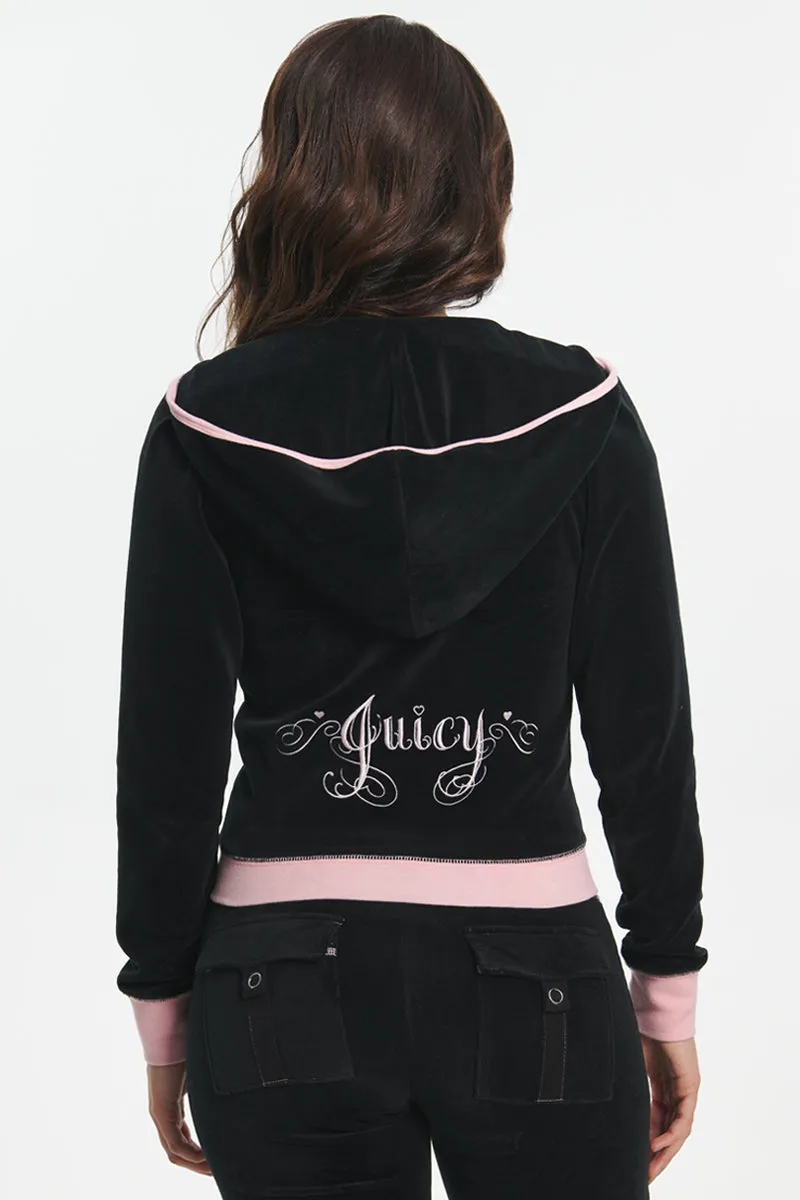 Sweetheart Cotton Velour Hoodie by Juicy Couture