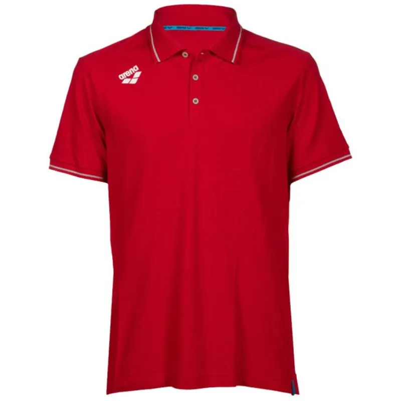 TEAM LINE COTTON SHORT SLEEVE POLO SHIRT SOLID - RED