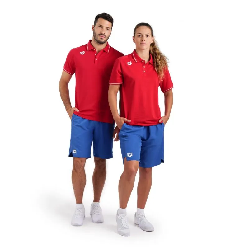 TEAM LINE COTTON SHORT SLEEVE POLO SHIRT SOLID - RED