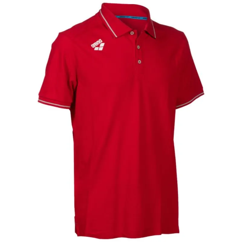 TEAM LINE COTTON SHORT SLEEVE POLO SHIRT SOLID - RED