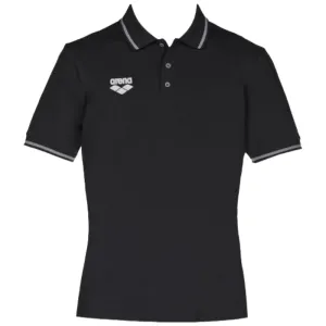 TEAM LINE SHORT SLEEVE POLO SHIRT - BLACK