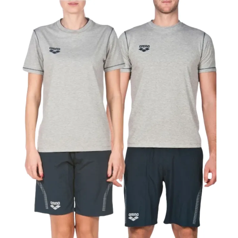 TEAM LINE SHORT SLEEVE TEE - MEDIUM GREY MELANGE