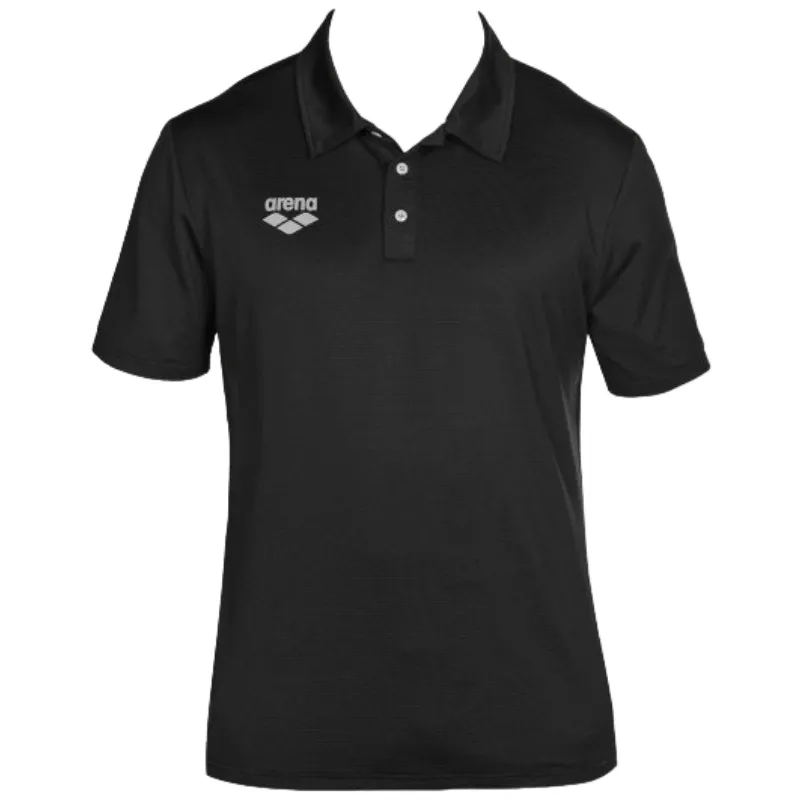 TEAM LINE TECH SHORT SLEEVE POLO SHIRT - BLACK