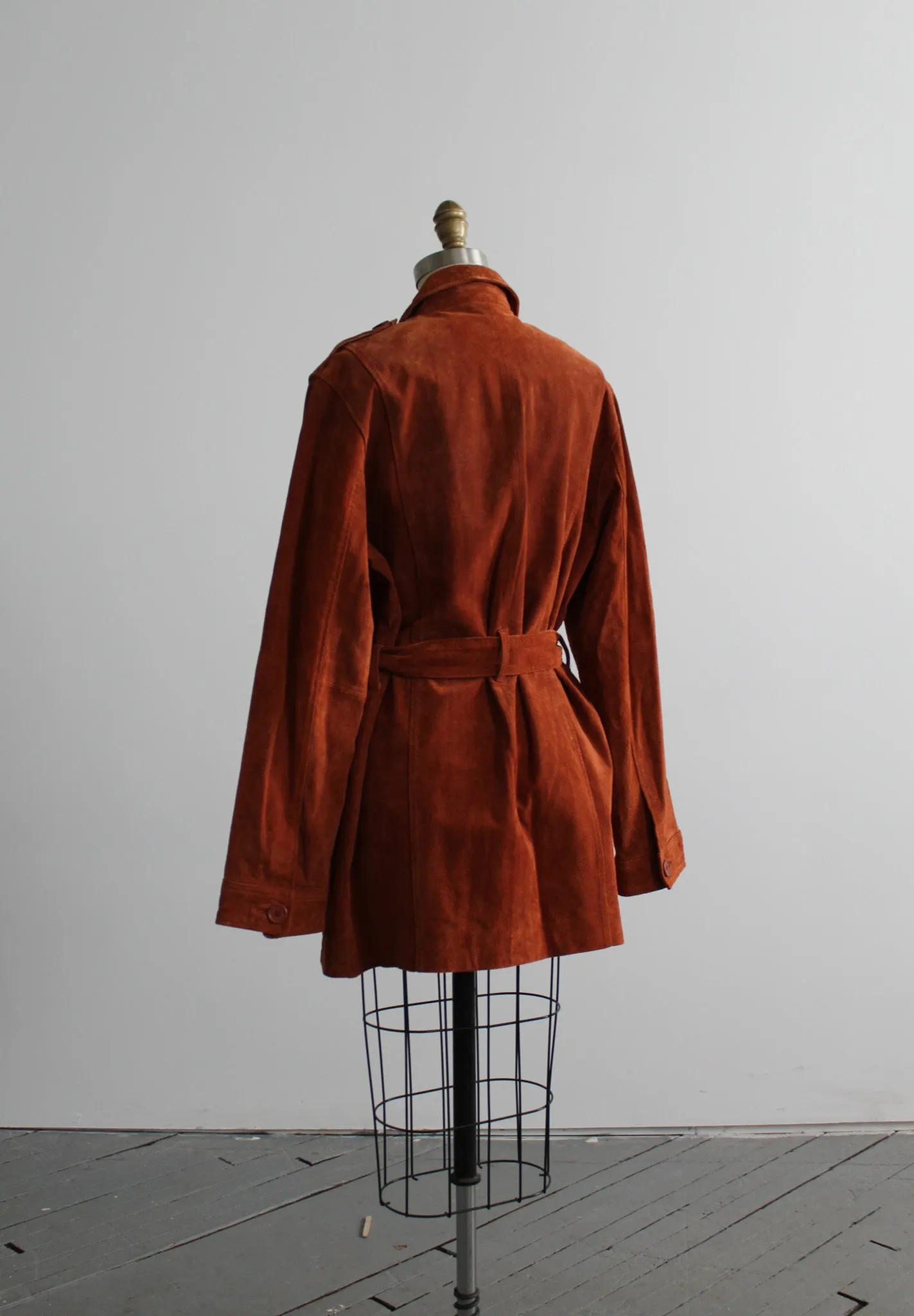 terracotta suede jacket 1919 Vintage