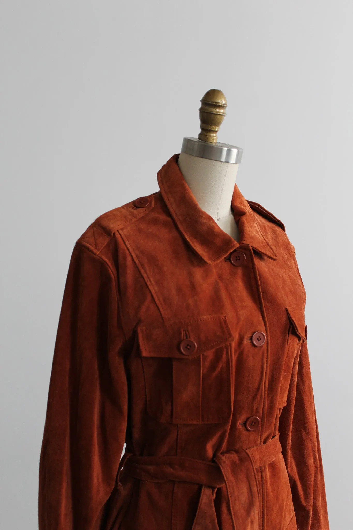 terracotta suede jacket 1919 Vintage