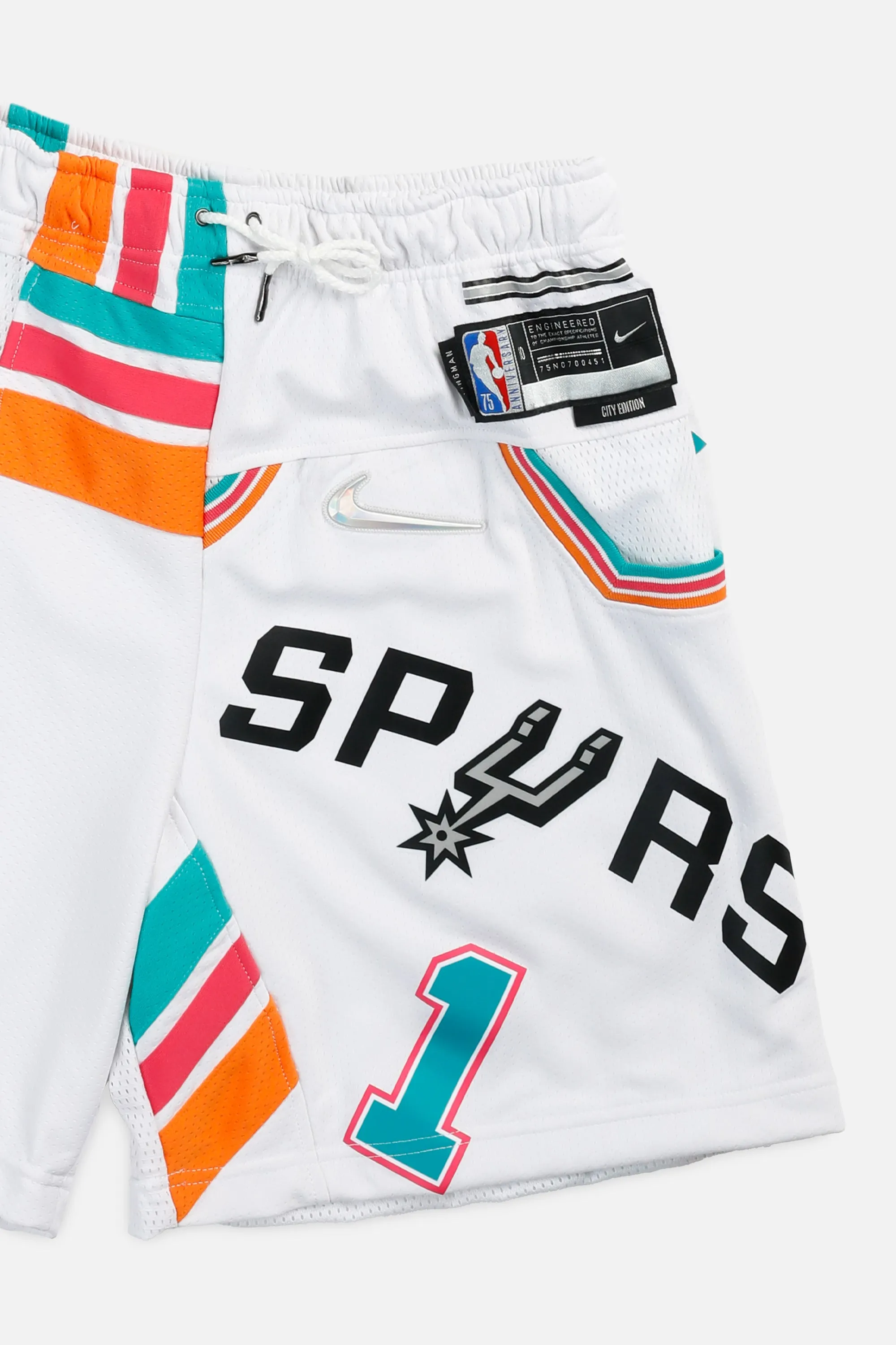 Unisex Rework San Antonio Spurs NBA Jersey Shorts - S Frankie