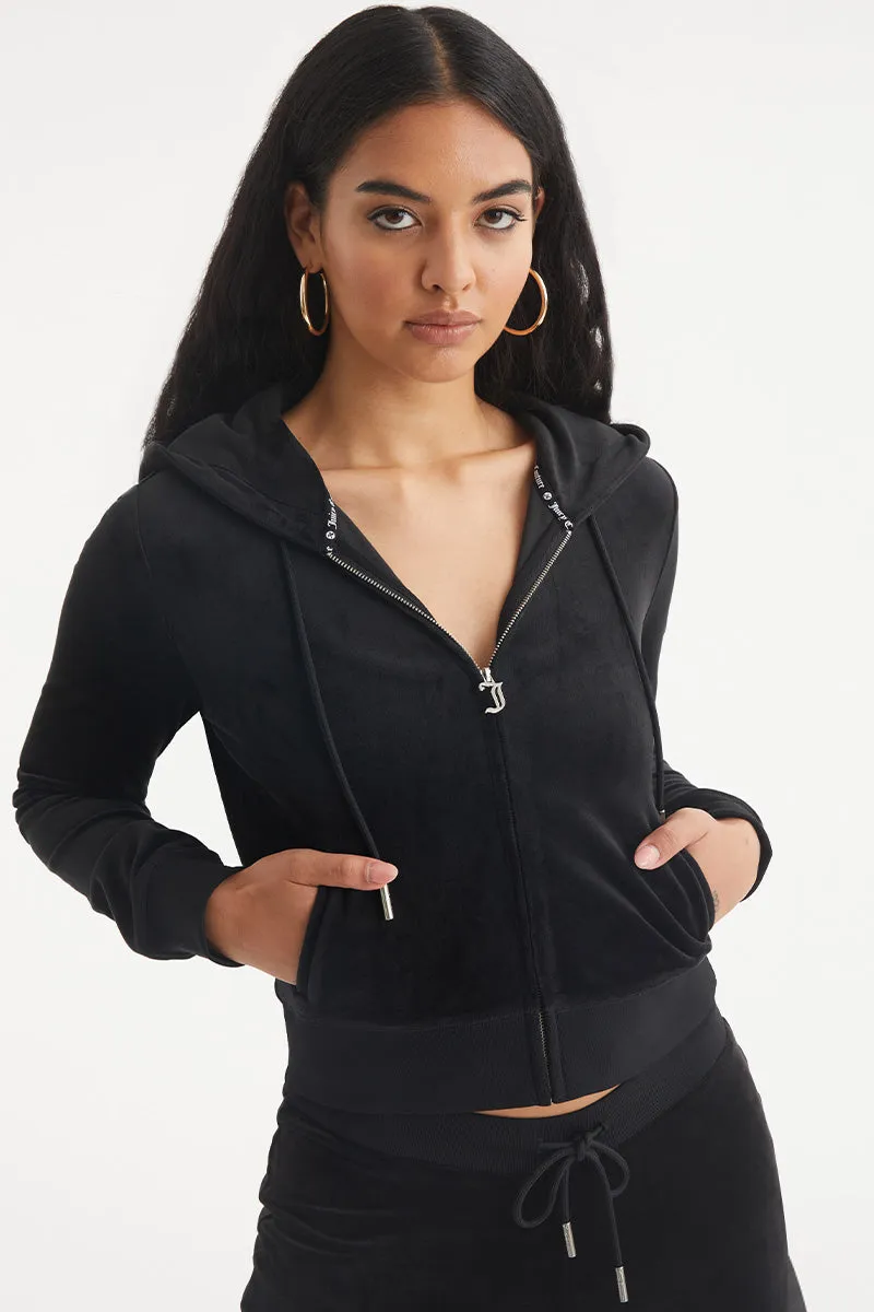 Virgo Big Bling Velour Hoodie by Juicy Couture