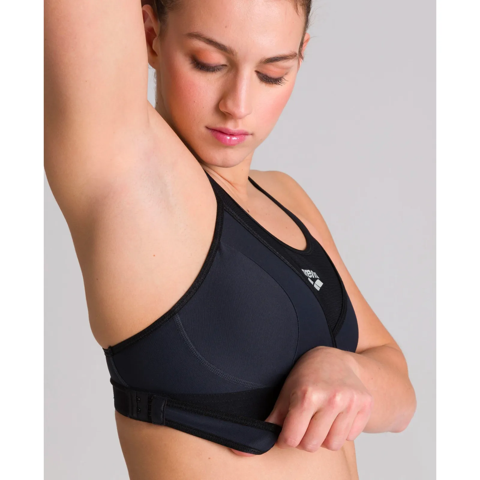 WOMEN'S ADJUSTABLE CROSS FRONT BRA TOP - BLACK