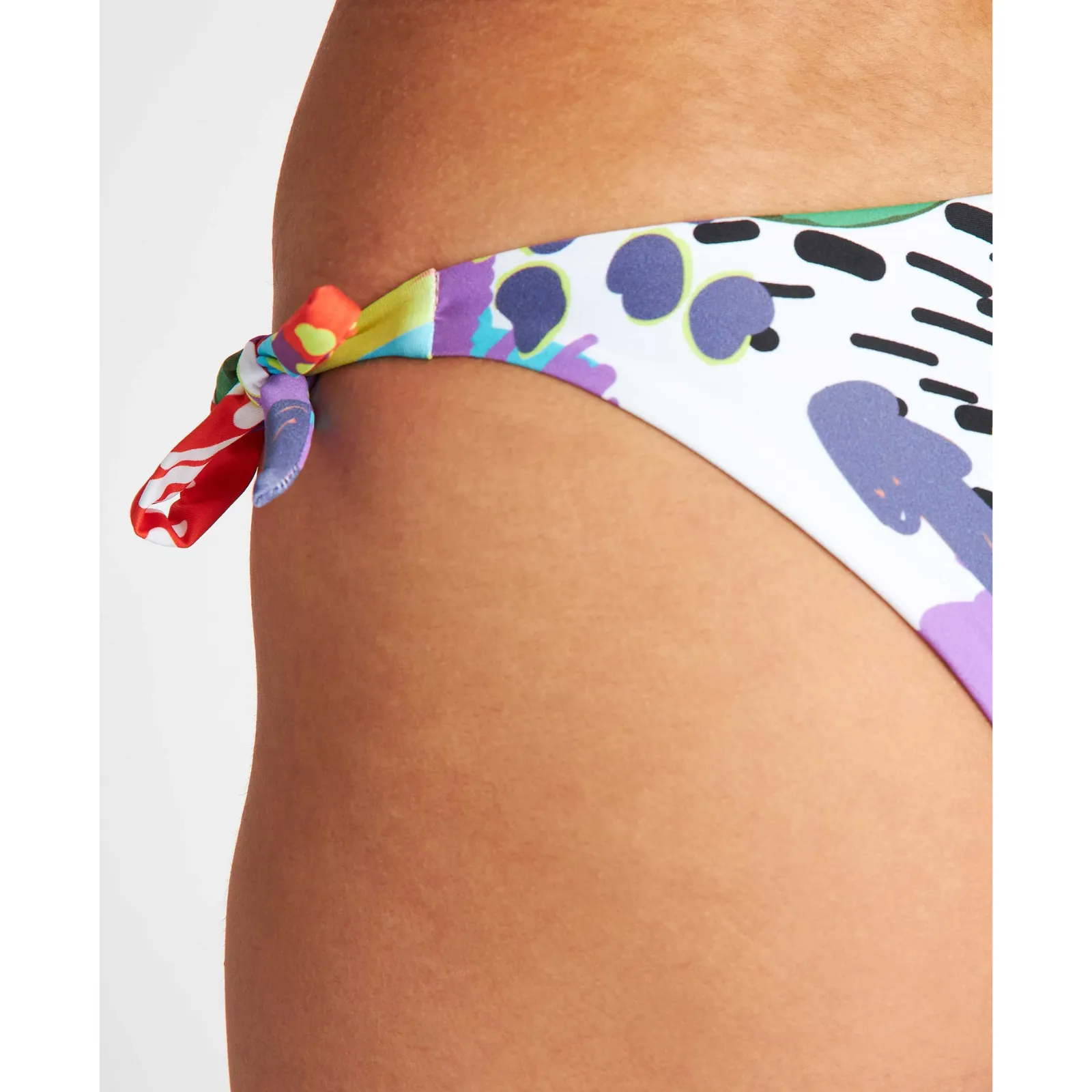 WOMEN'S ALLOVER TRIANGLE BIKINI - WHITE/MULTI