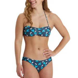 WOMEN'S BANDEAU BIKINI ALLOVER - ASPHALT/MULTI