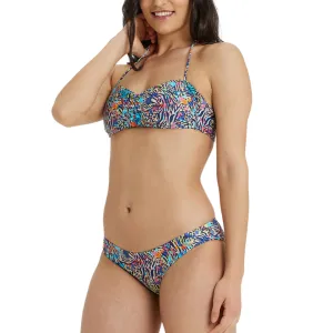 WOMEN'S BANDEAU BIKINI ALLOVER - MULTICOLOUR