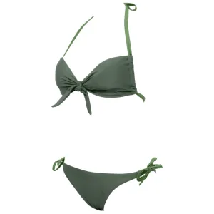 WOMEN'S BANDEAU BIKINI SOLID - ARMY/ARMY