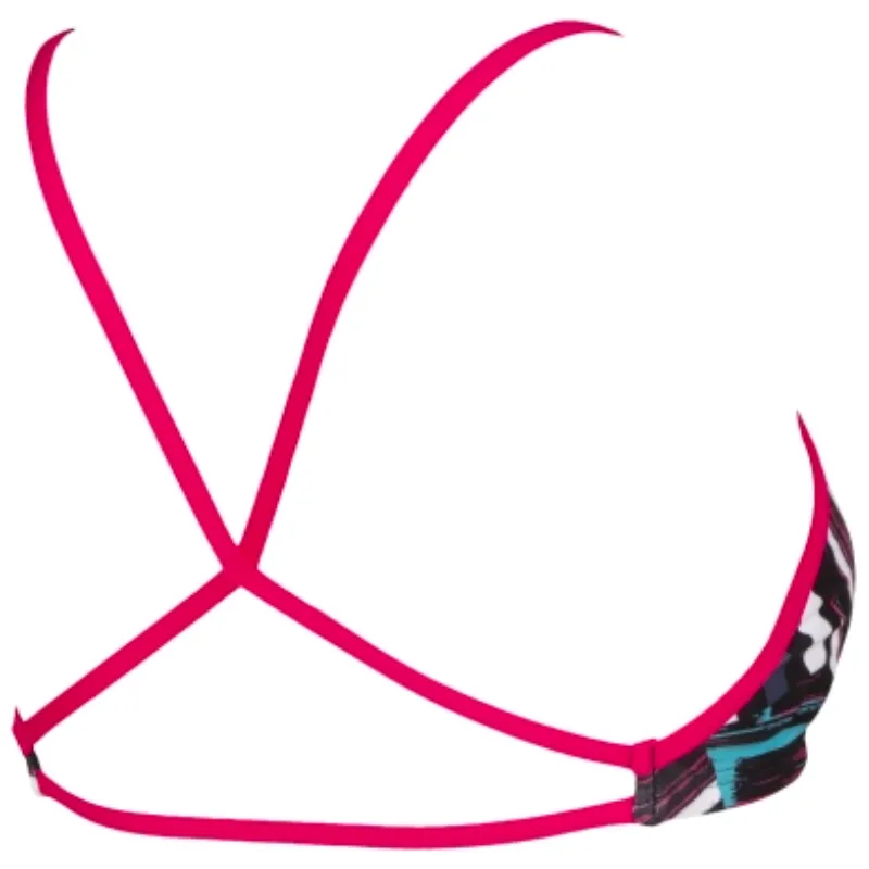 WOMEN'S BANDEAU LIVE BIKINI TOP - FREAK ROSE/MULTI