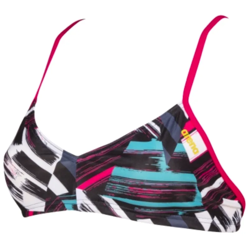 WOMEN'S BANDEAU LIVE BIKINI TOP - FREAK ROSE/MULTI