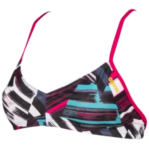 WOMEN'S BANDEAU LIVE BIKINI TOP - FREAK ROSE/MULTI