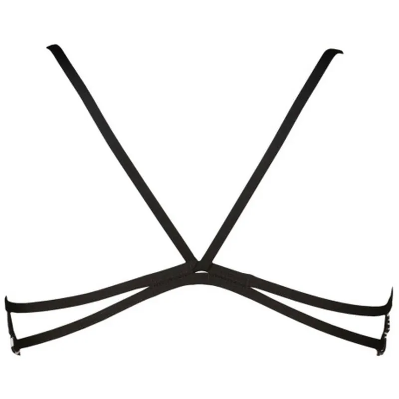 WOMEN'S BANDEAU PLAY BIKINI TOP - BLACK/WHITE