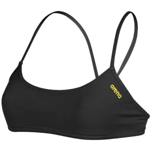 WOMEN'S BANDEAU PLAY BIKINI TOP - BLACK/YELLOW STAR