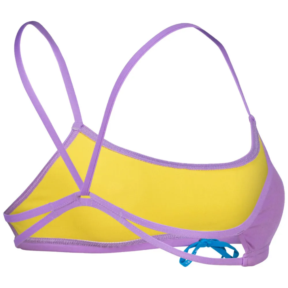 WOMEN'S BANDEAU PLAY BIKINI TOP - LAVANDA/YELLOW STAR