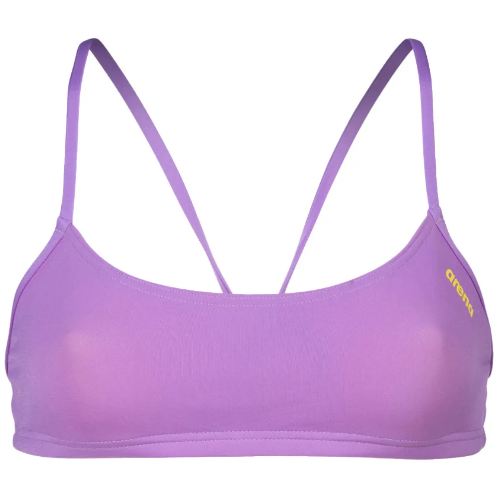 WOMEN'S BANDEAU PLAY BIKINI TOP - LAVANDA/YELLOW STAR