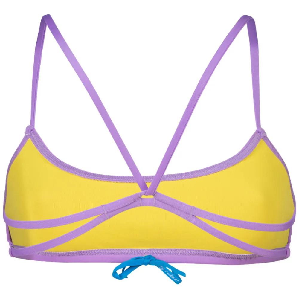WOMEN'S BANDEAU PLAY BIKINI TOP - LAVANDA/YELLOW STAR