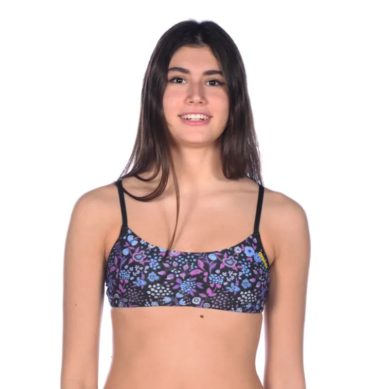 WOMEN'S BANDEAU PLAY BIKINI TOP - MULTI/BLACK