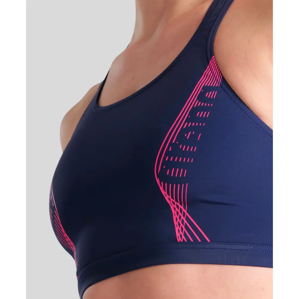 WOMEN'S BIKINI ENERGY BACK GRAPHIC - NAVY/FREAK ROSE