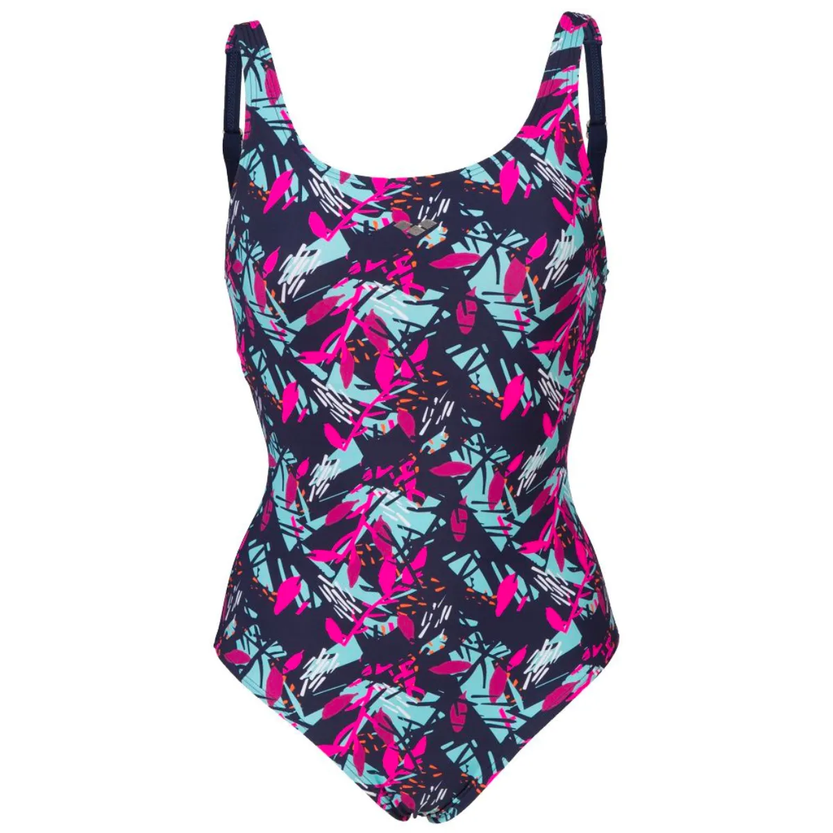 WOMEN'S BODYLIFT SWIMSUIT FRANCY WING BACK C-CUP - NAVY/FREAK ROSE MULTI