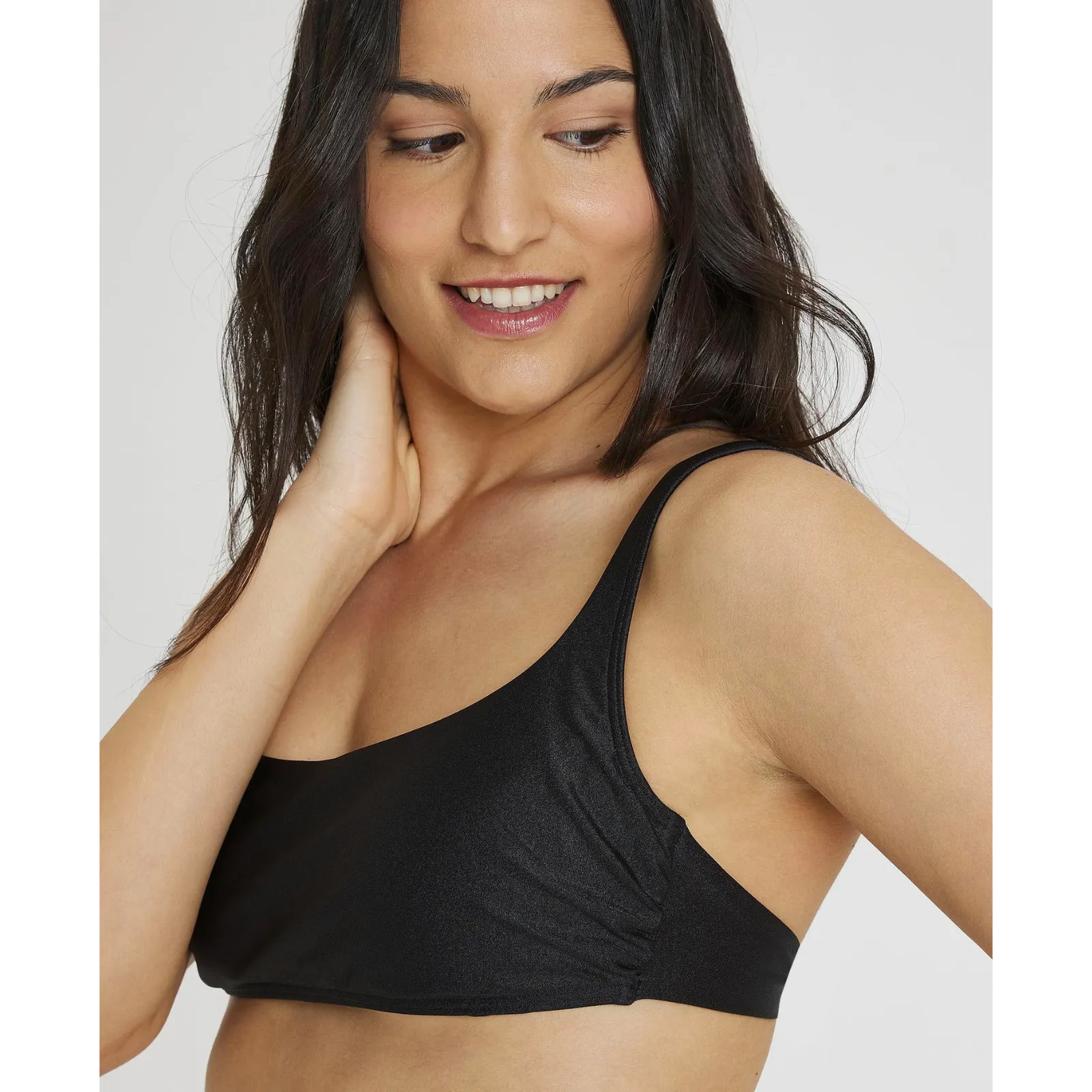WOMEN'S BRALETTE BIKINI SOLID - BLACK