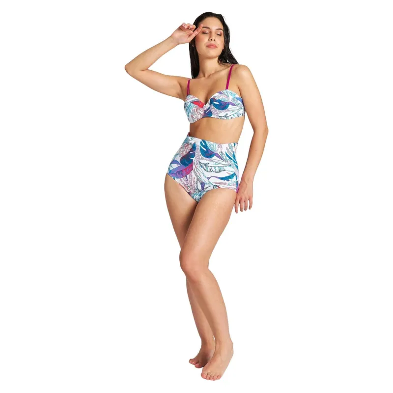 WOMEN'S CECILIA BODYLIFT BIKINI C-CUP - WHITE MULTI/GRAPE VIOLET
