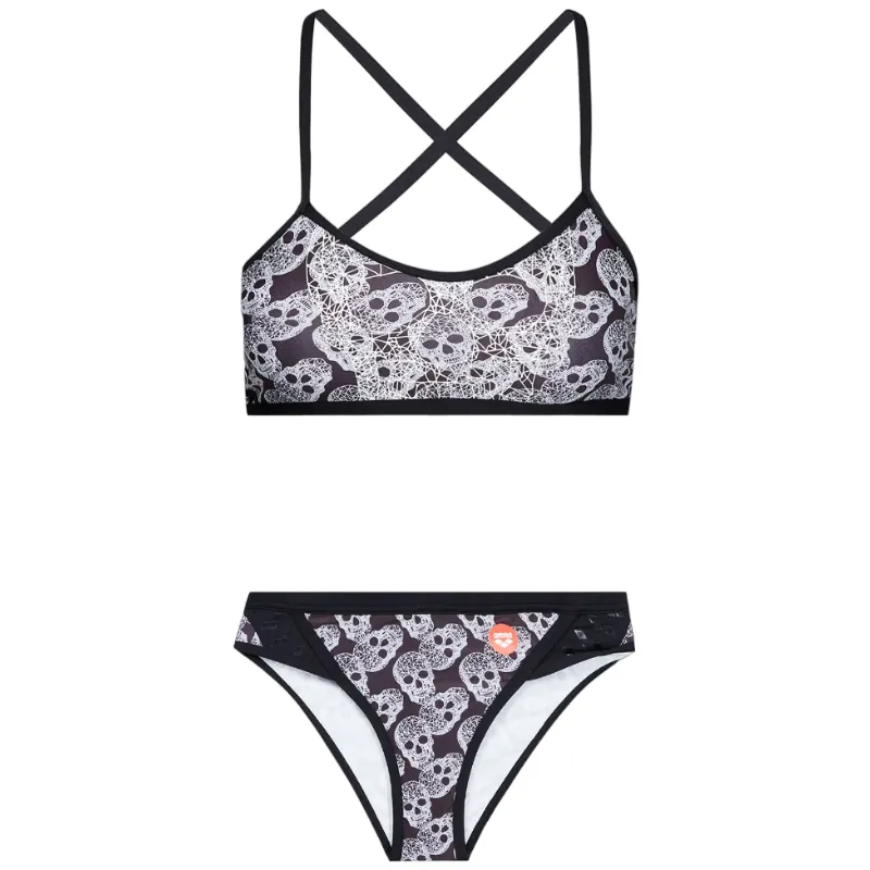 WOMEN'S CRAZY POP SKULLS BIKINI - BLACK/MULTI
