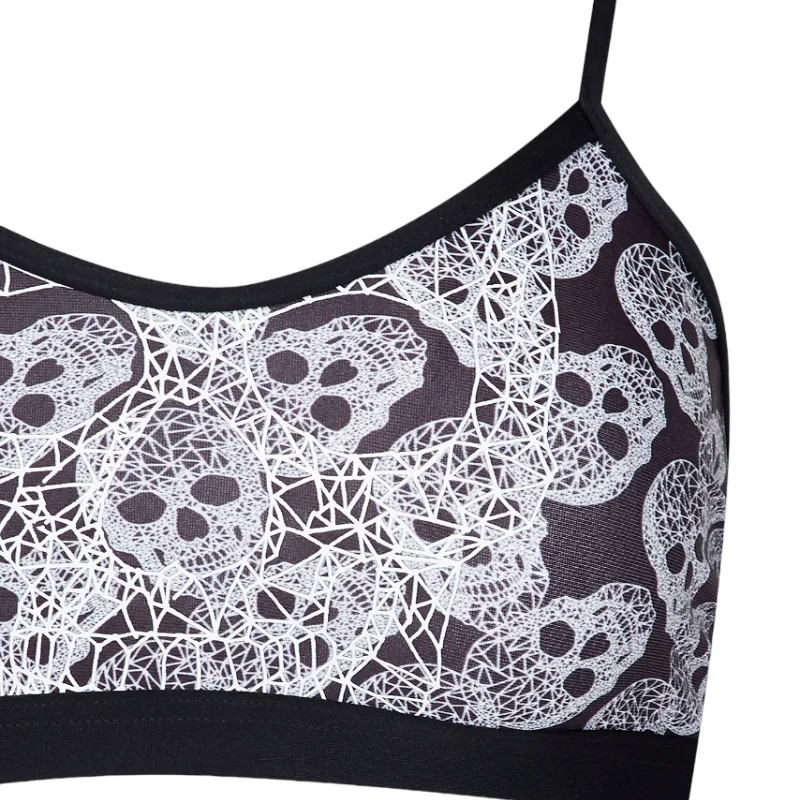 WOMEN'S CRAZY POP SKULLS BIKINI - BLACK/MULTI