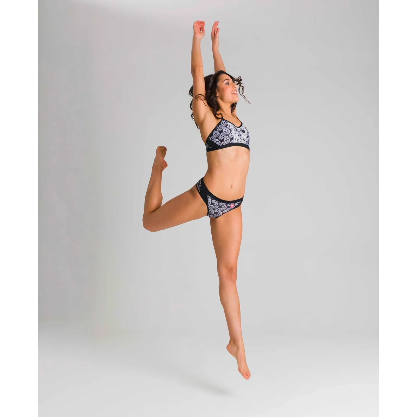 WOMEN'S CRAZY POP SKULLS BIKINI - BLACK/MULTI