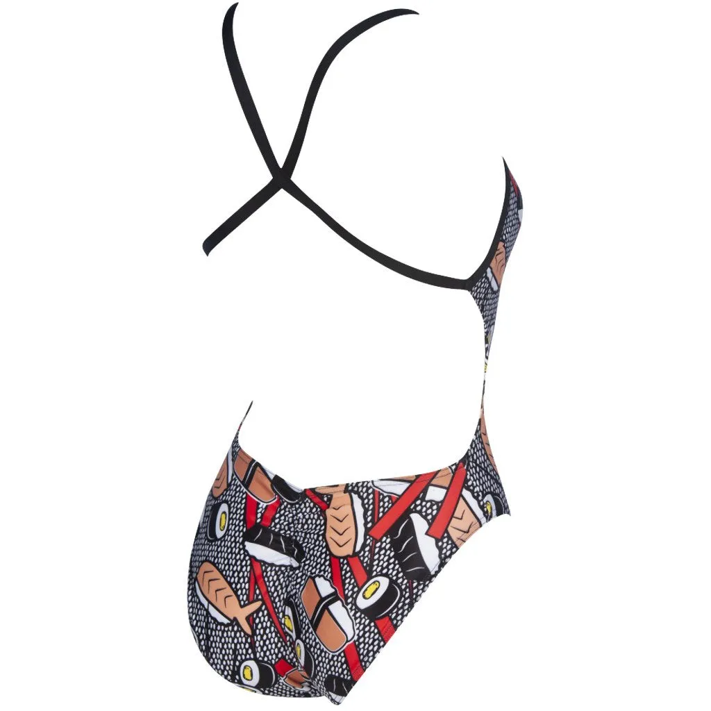 WOMEN'S CRAZY SUSHI X CRISS CROSS BACK ONE PIECE