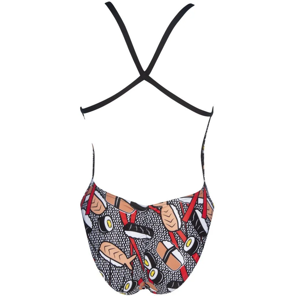 WOMEN'S CRAZY SUSHI X CRISS CROSS BACK ONE PIECE